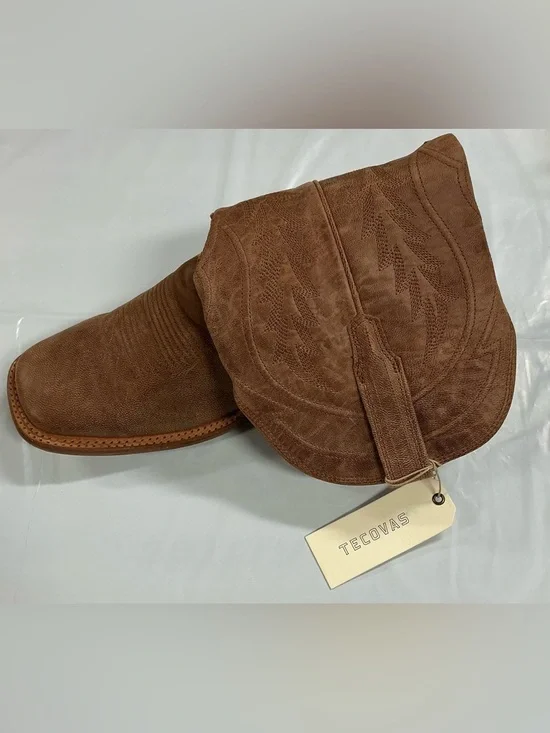 Tecovas Brown Leather Western Boots PR10-38 - Picture 5 of 6